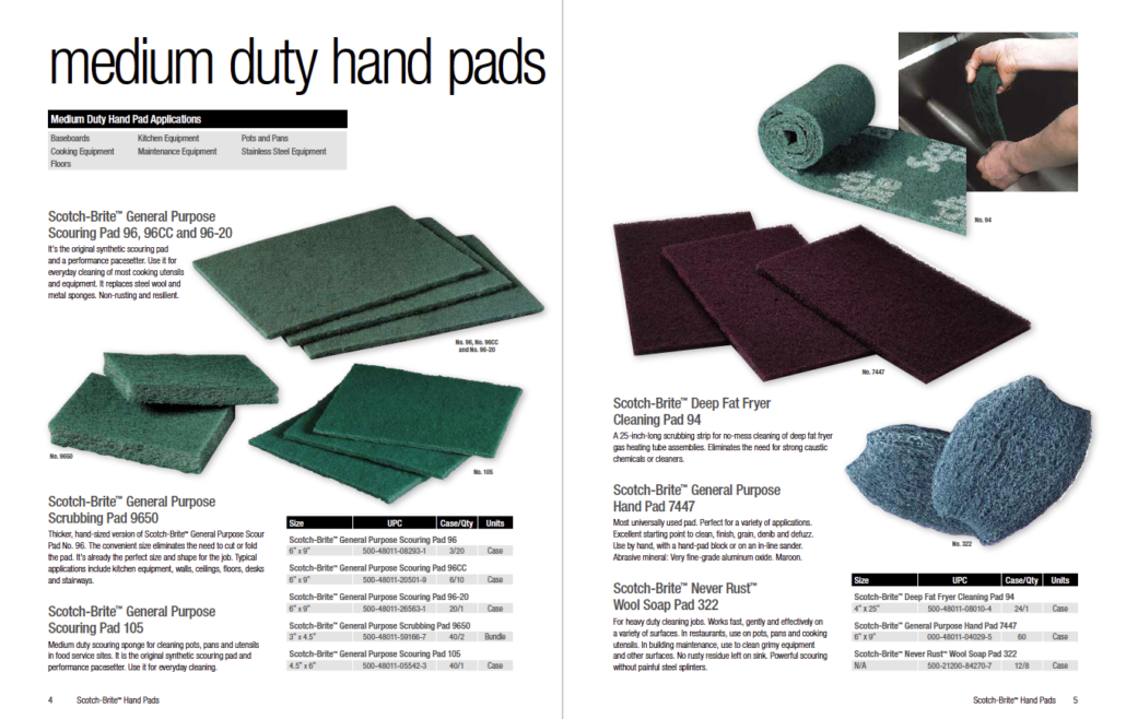 3m Scotch Brite Pads Grit Chart